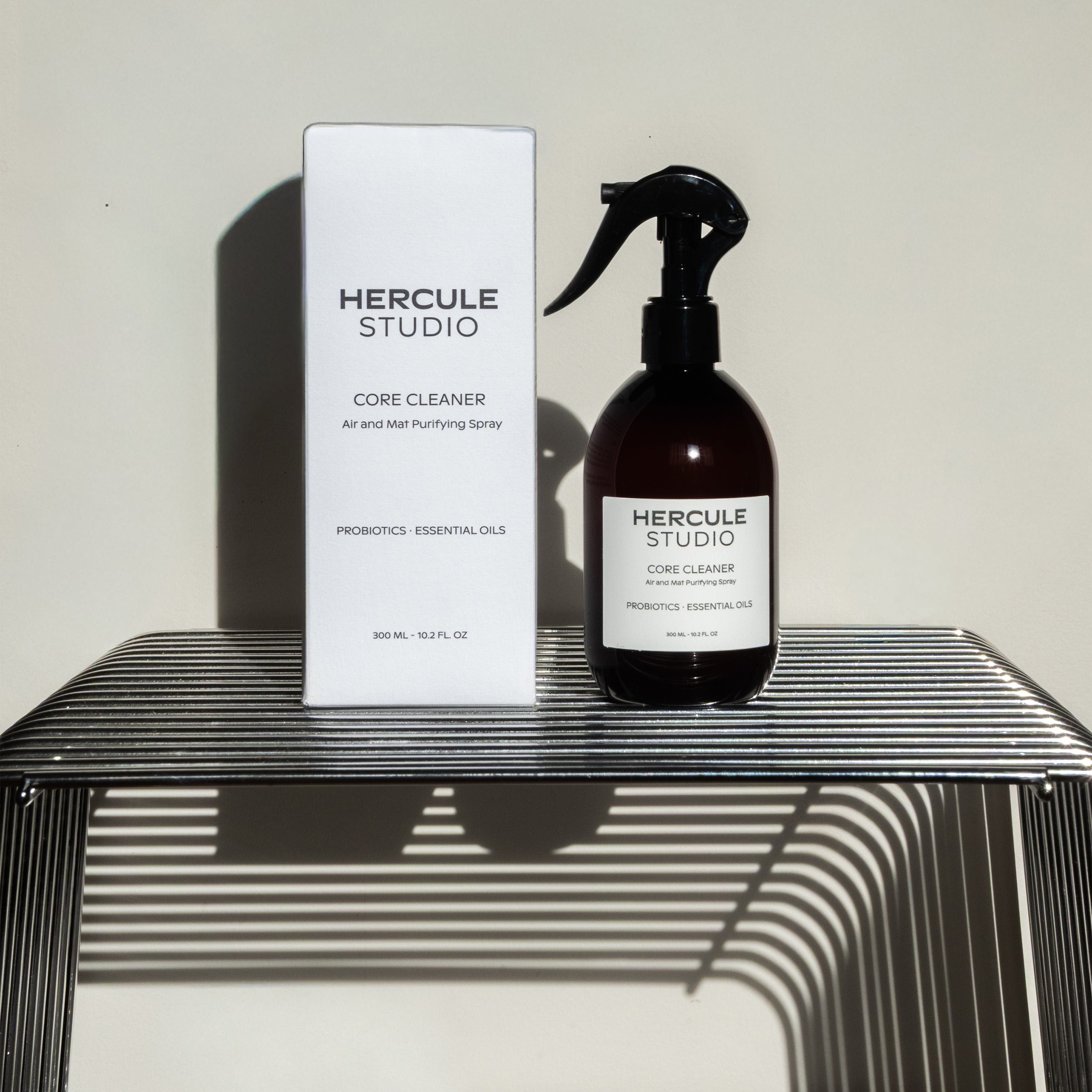 New Core Cleaner: A probiotic-enriched spray to sanitize fitness and yoga mats after intense workouts and energize your practice space with essential oils