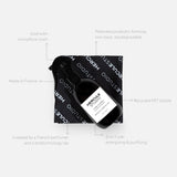 Hercule Studio sanitizing and energizing spray for sport mats with indication of its benefits: natural cleaning, essential oil fragrance and quick use for the maintenance of yoga and fitness mats