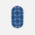 Hercule Studio Galé comfort pad – blue monogram portable 3-in-1 mini mat – ideal for knees, elbows, glutes, Pilates or Reformer, durable French design, unrolled view