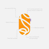 Mini tapis de sol pad de confort de la marque hercule studio modèle galé couleur bari orange pop packshot déplié avec éléments de réassurance