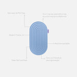 Mini tapis de sol pad de confort de la marque hercule studio modèle galé couleur blue jean packshot déplié avec éléments de réassurance