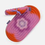 Mini tapis de sol pad de confort de la marque hercule studio et uchronia modèle galé imprimé spring packshot déplié et roulé