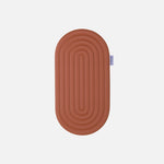 Mini tapis de sol pad de confort de la marque hercule studio modèle galé couleur terre cuite packshot déplié