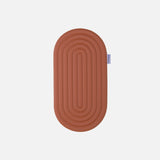 Mini tapis de sol pad de confort de la marque hercule studio modèle galé couleur terre cuite packshot déplié