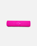Hercule Studio x From Future Candy Pink cashmere sport mat, premium fuchsia pink fitness mat, soft and innovative material, rolled view