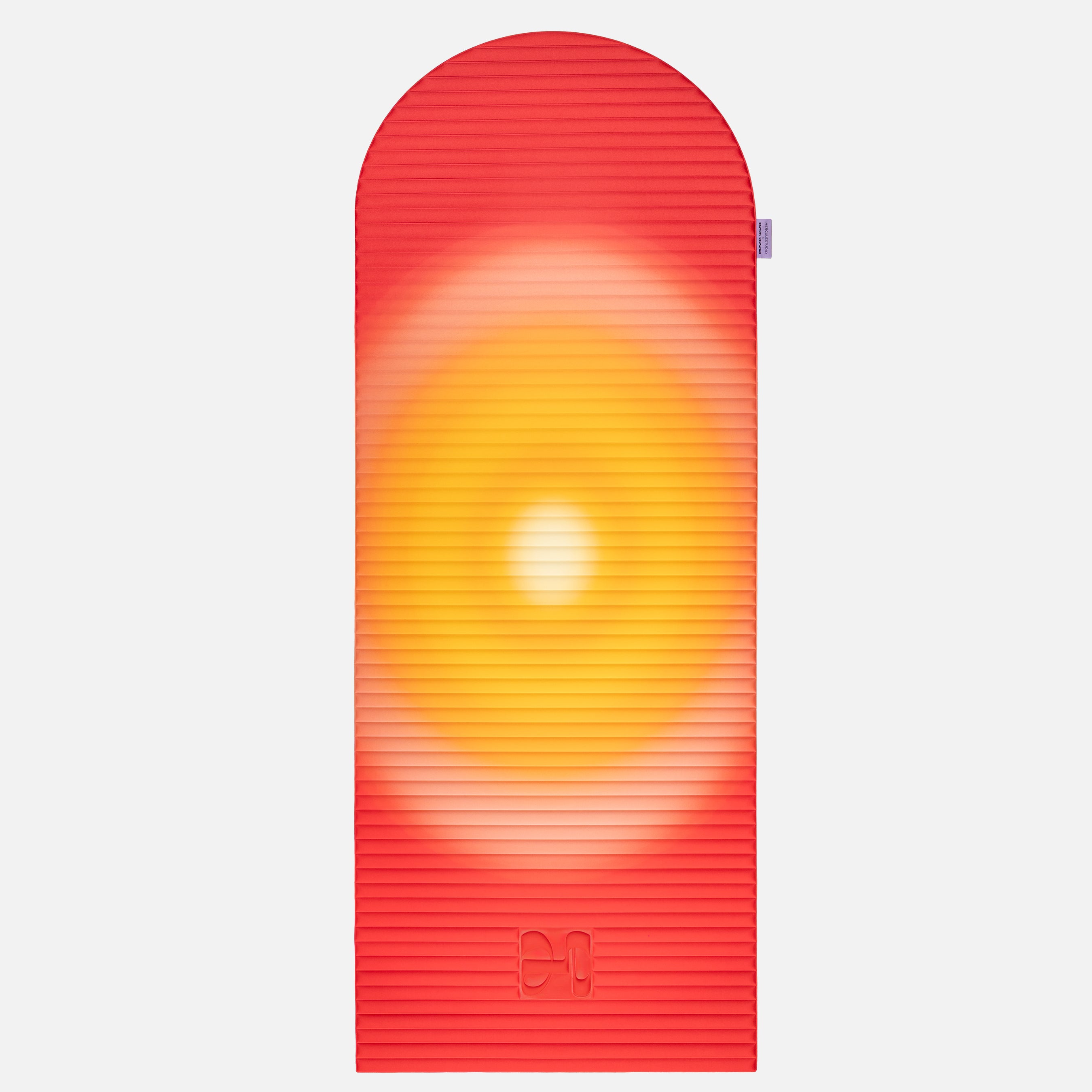 Tapis de sol pour le fitness le yoga et le pilates de la marque hercule studio et uchronia modèle archy imprimé summer packshot déplié