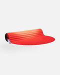 Hercule Studio x Univers Uchronia Archy Summer red and yellow printed design sport mat, durable mat for fitness and Pilates, half rolled view