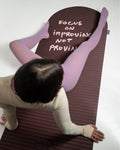 Gym session with Hercule Studio x Thomas Lélu mat, artistic quote print for yoga and floor exercises