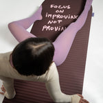 Gym session with Hercule Studio x Thomas Lélu mat, artistic quote print for yoga and floor exercises