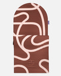 Hercule Studio Archy Bari Choco arch-shaped sport mat, durable premium Made in France design mat for fitness, Pilates and stretching, half unrolled view