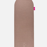 Hercule Studio x From Future Sandy Brown Limited Edition Exercise Mat, 100% beige cashmere fitness mat, innovative and premium design for Pilates, gym workouts, and stretching, shown unfolded