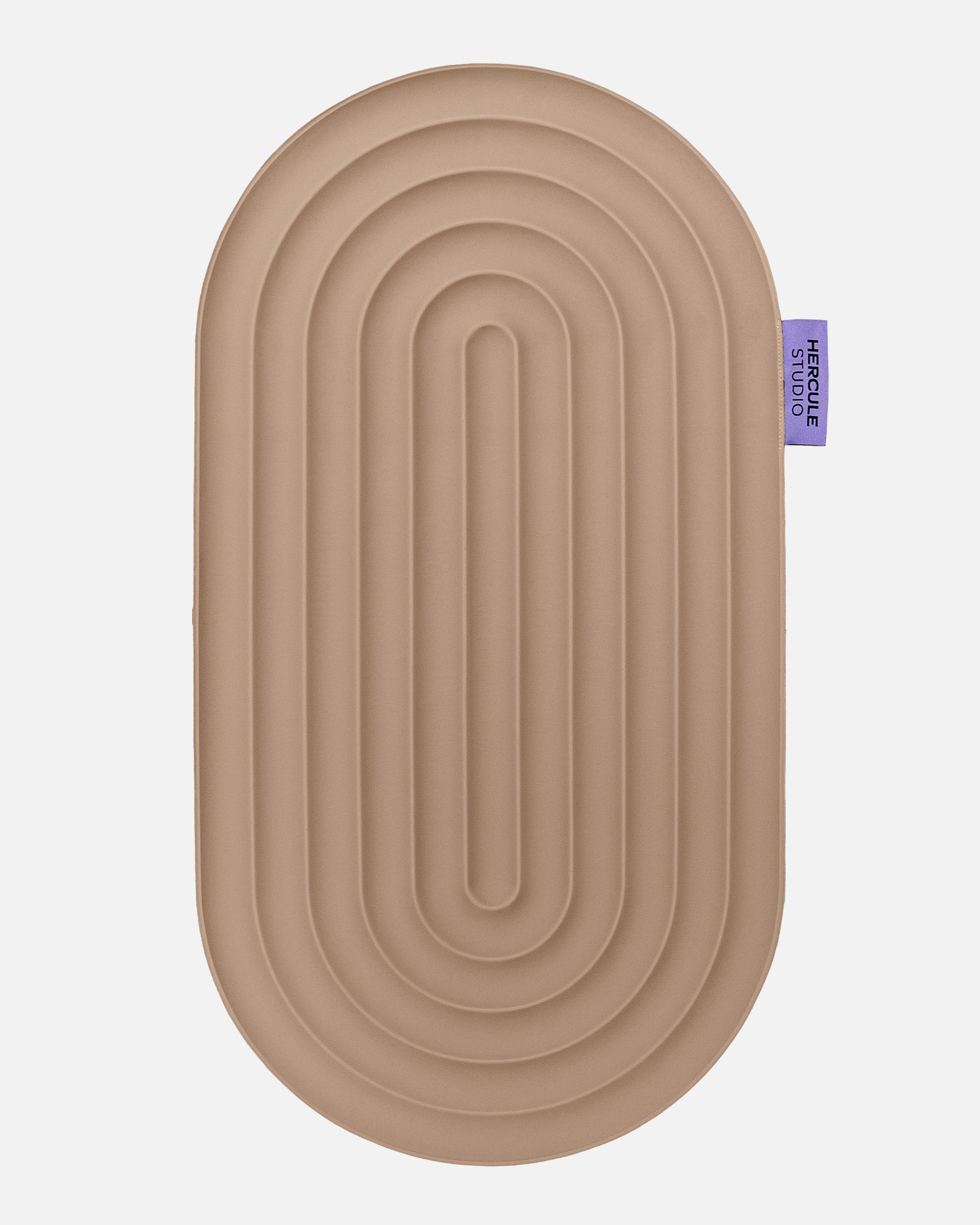 Hercule Studio Galé comfort pad – beige (Dune) portable 3-in-1 mini mat – support for sensitive areas: knees, elbows, glutes, Pilates Reformer compatible, durable design made in France, unrolled view