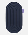 Hercule Studio Galé comfort pad – navy blue portable 3-in-1 mini mat – ideal for knees, elbows, glutes, Pilates or Reformer, durable French design, unrolled view