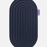 Hercule Studio Galé comfort pad – navy blue portable 3-in-1 mini mat – ideal for knees, elbows, glutes, Pilates or Reformer, durable French design, unrolled view