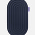 Hercule Studio Galé comfort pad – navy blue portable 3-in-1 mini mat – ideal for knees, elbows, glutes, Pilates or Reformer, durable French design, unrolled view