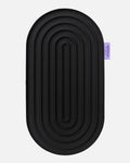 Hercule Studio Galé mini sport mat – Midnight Black ergonomic 3-in-1 comfort pad – ergonomic support for knees, elbows, glutes, ideal for Pilates and Reformer, durable French design, unrolled view