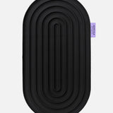 Hercule Studio Galé mini sport mat – Midnight Black ergonomic 3-in-1 comfort pad – ergonomic support for knees, elbows, glutes, ideal for Pilates and Reformer, durable French design, unrolled view