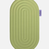 Hercule Studio Galé mini mat – pistachio green ergonomic 3-in-1 pad – support for sensitive areas such as knees, elbows, glutes, Pilates Reformer compatible, durable design, unrolled view